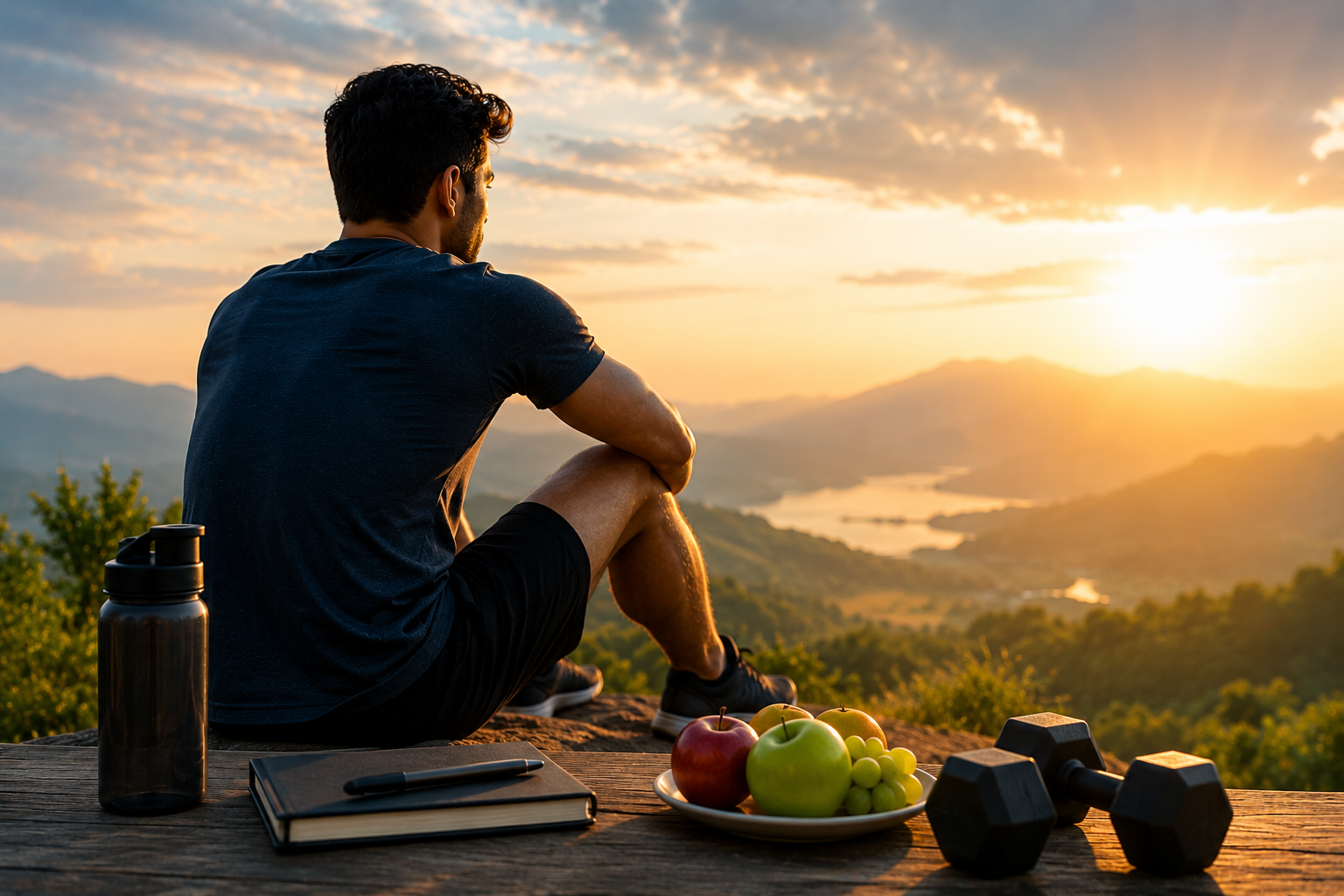 successful man focusing on health energy and productivity